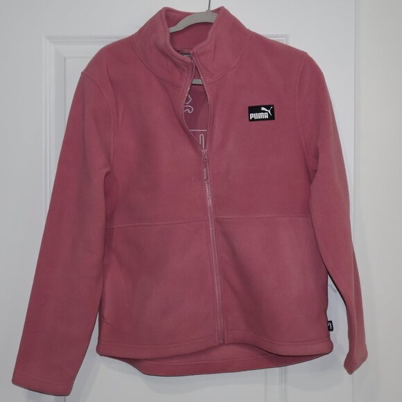 PUMA Women’s Pink Full-Zip Fleece Jacket Size Medium or Large NWT - Picture 5 of 12